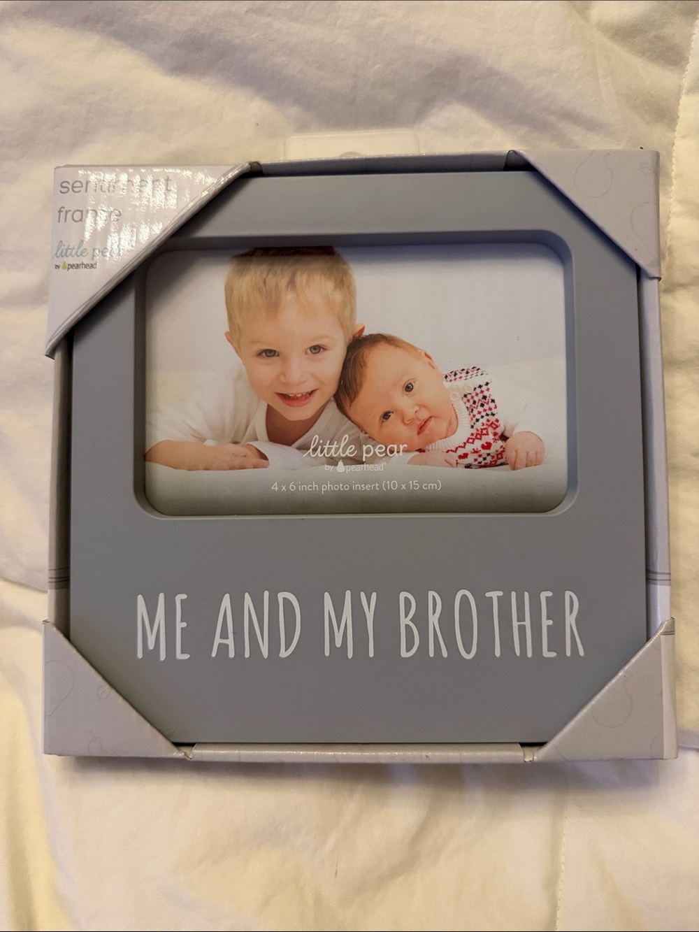 Little Pear Me and My Brother' Gray Photo Frame